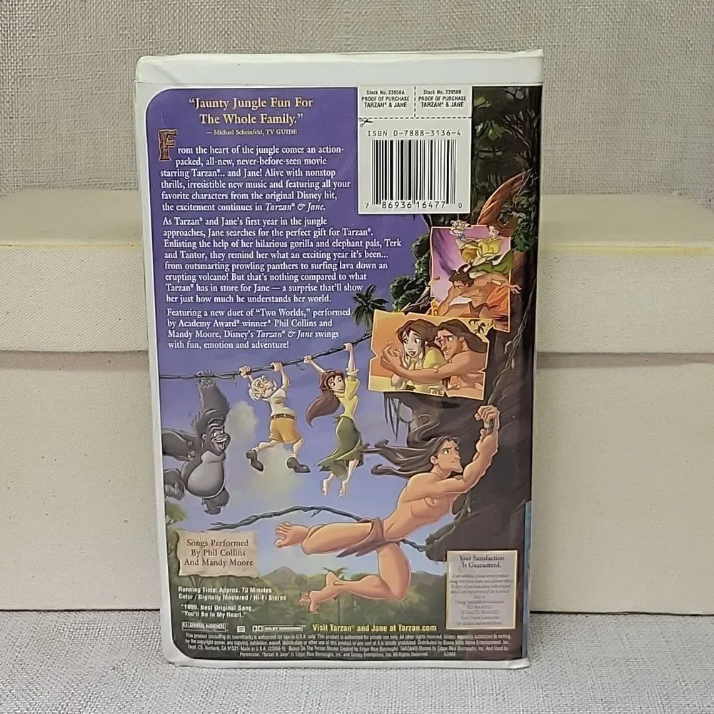 Disney‎ Tarzan and Tarzan & Jane vhs movies, Tarzan figure,book other figures